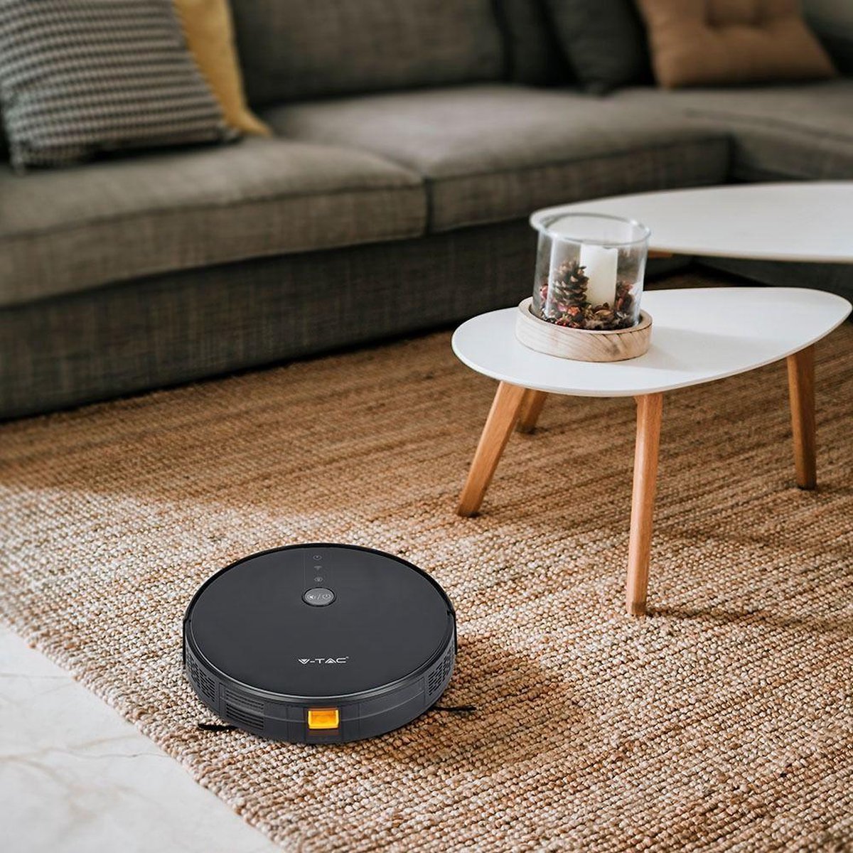 V-tac Smart Robotstofzuiger Self Charging met Laadstation - Zwart