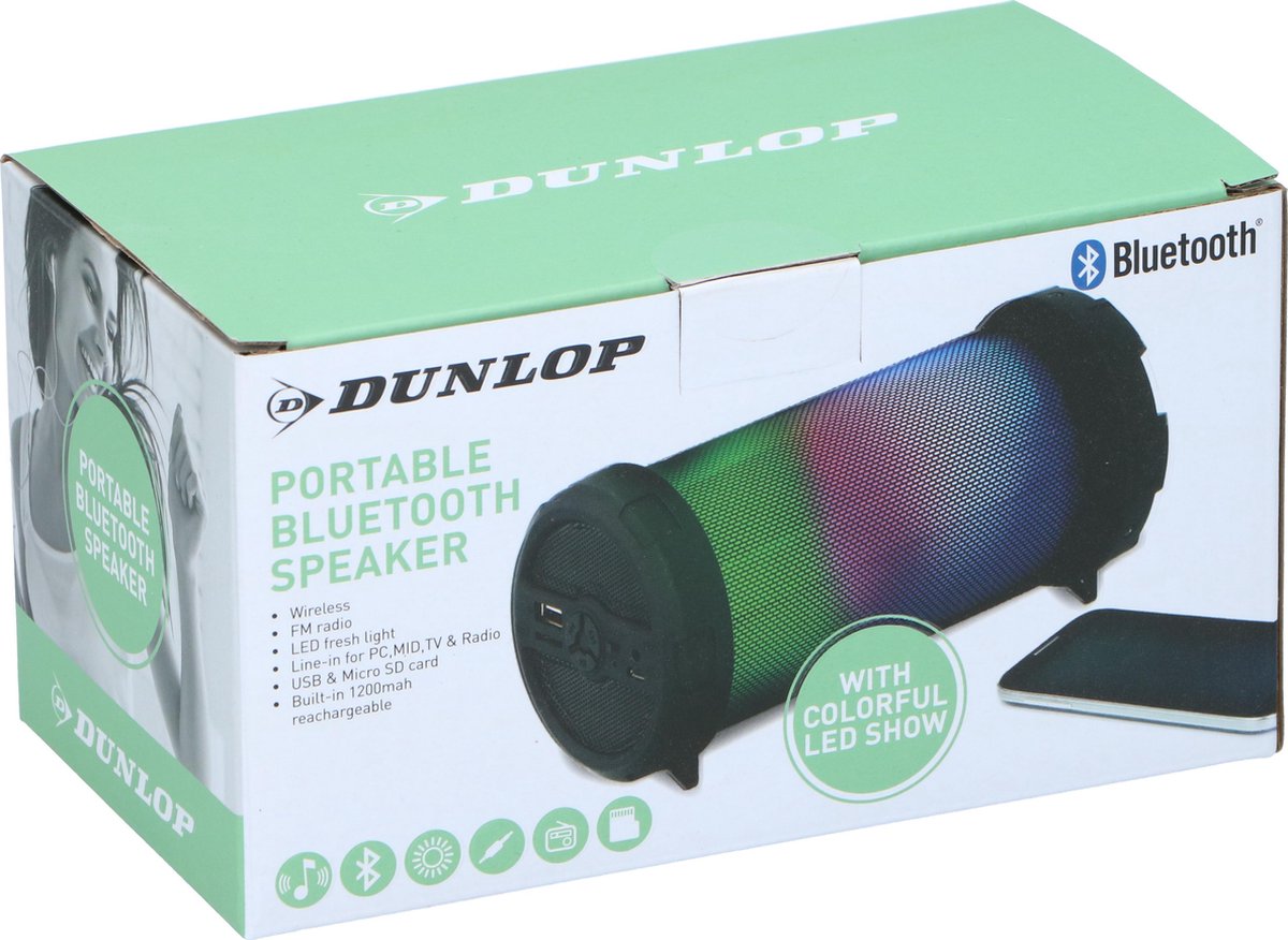 Dunlop Bluetooth Speaker - 3 Watt - Zwart