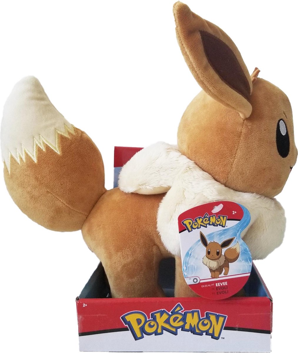 Pokémon knuffel Eevee junior 30 cm pluche - Bruin
