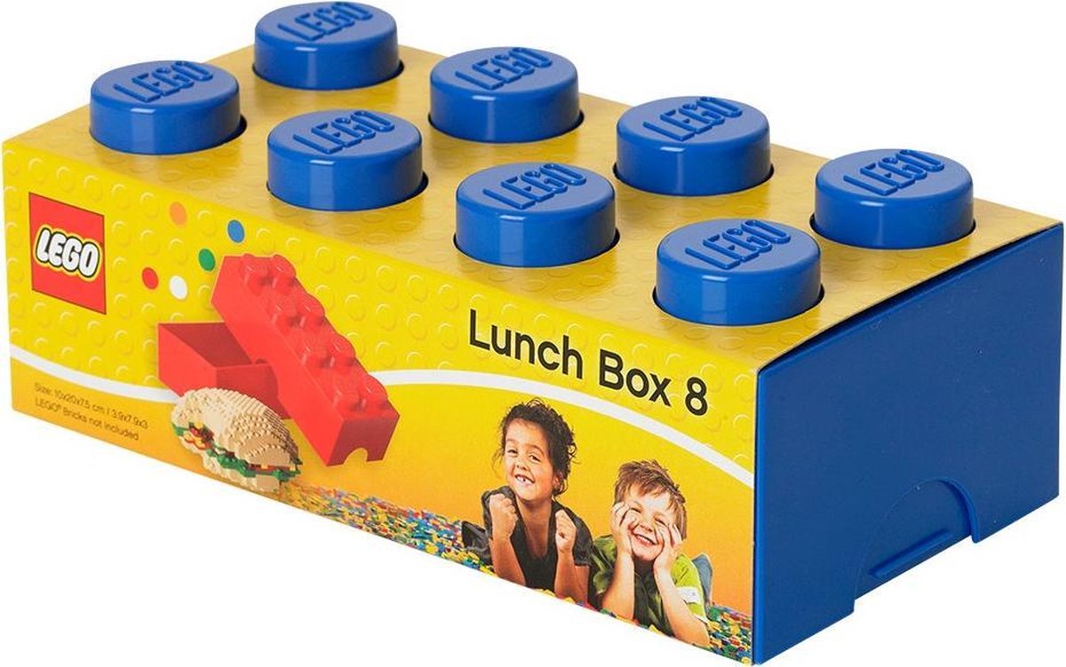 Lego lunchbox Brick 20 x 9,5 x 7,3 cm polypropyleen - Blauw