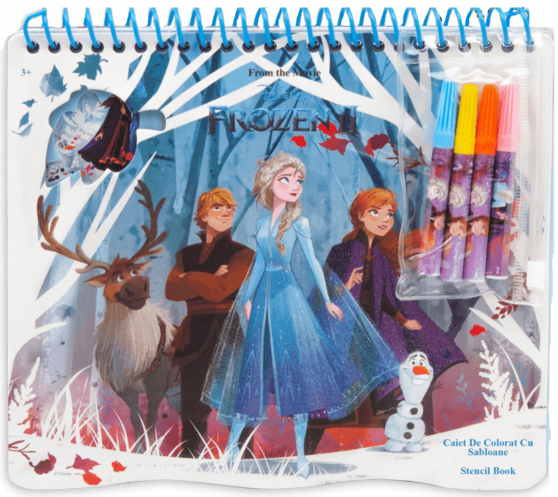 Disney kleurboek Frozen II 20 x 21,5 cm karton blauw/wit 5 delig