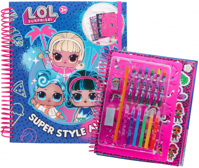 L.O.L. Surprise! kleurboek meisjes papier roze/blauw 16 delig