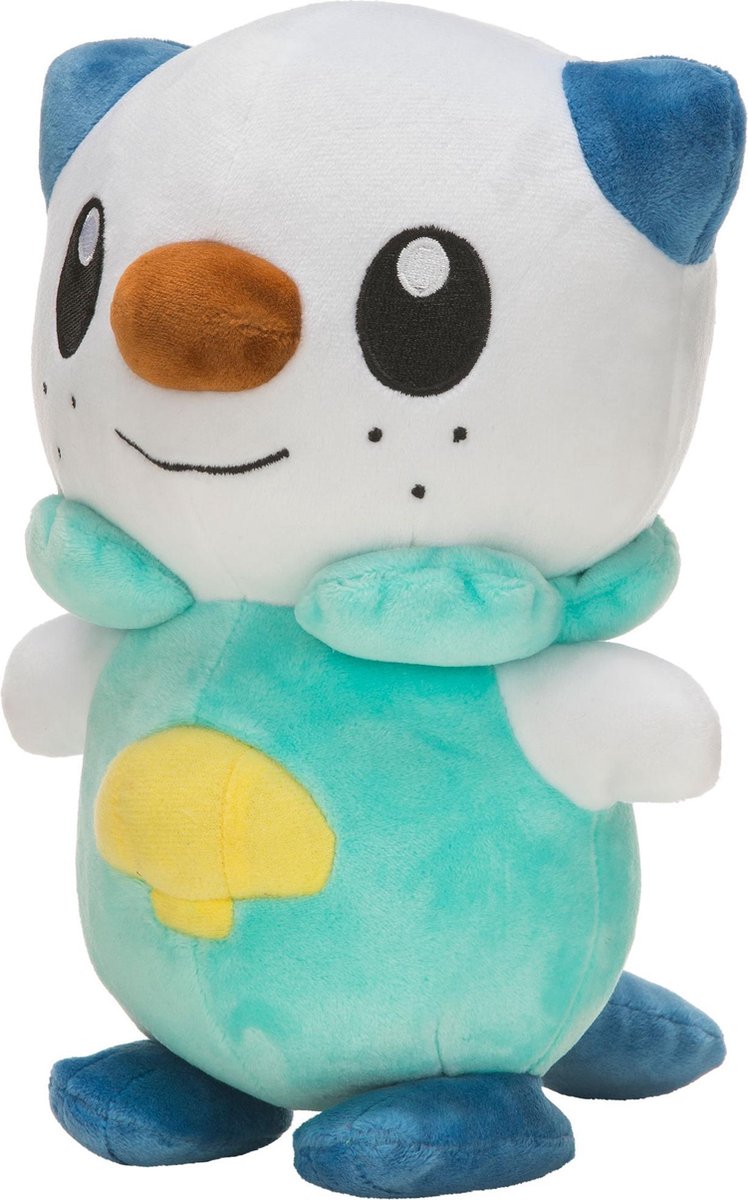 Pokémon knuffel Oshawott junior 20 cm pluche/wit - Groen