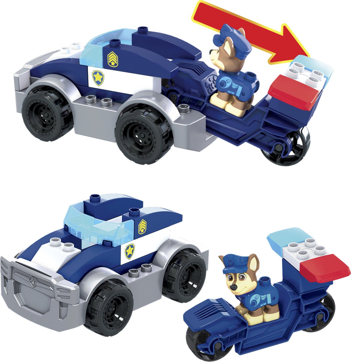 Nickelodeon speelset Paw Patrol Mega Blocks 15,2 cm 31 delig - Blauw