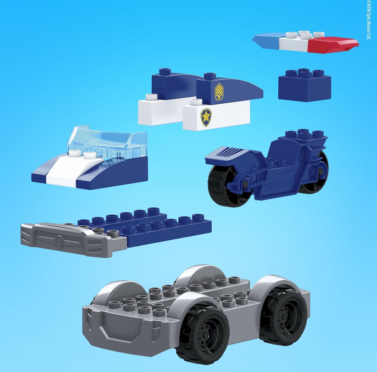 Nickelodeon speelset Paw Patrol Mega Blocks 15,2 cm 31 delig - Blauw