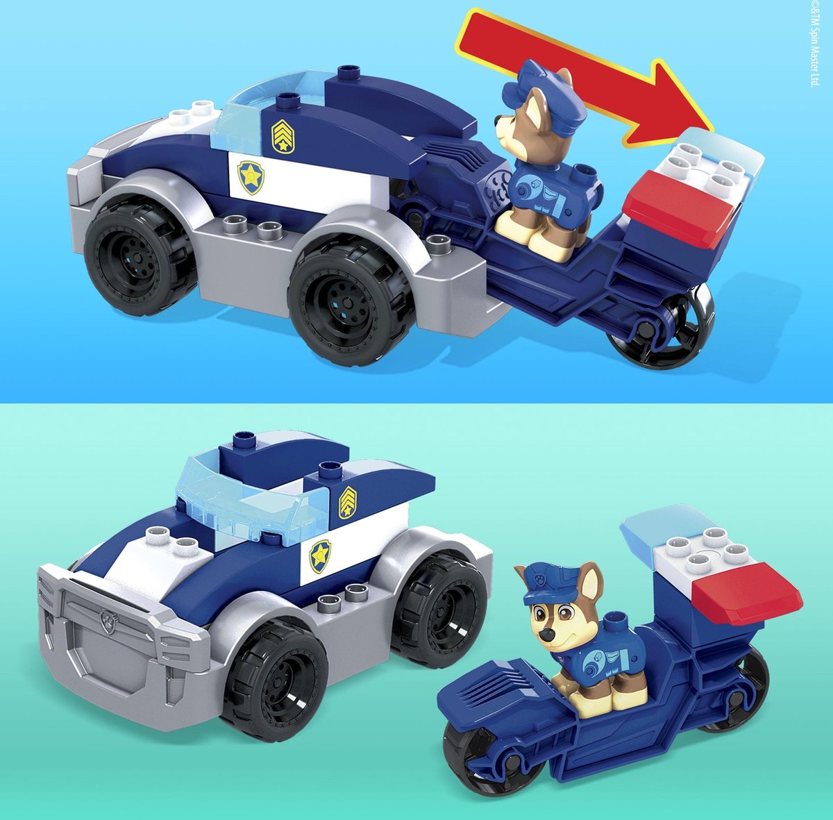 Nickelodeon speelset Paw Patrol Mega Blocks 15,2 cm 31 delig - Blauw