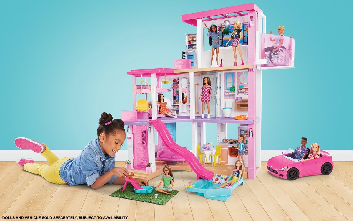 Barbie speelset Dreamhouse meisjes 1,9 meter 75 delig - Roze