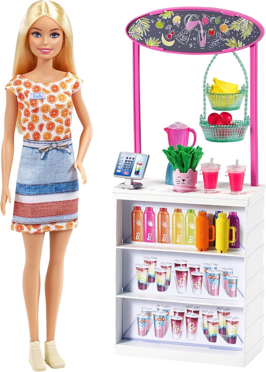 Barbie speelset Smoothie Bar meisjes 11 delig
