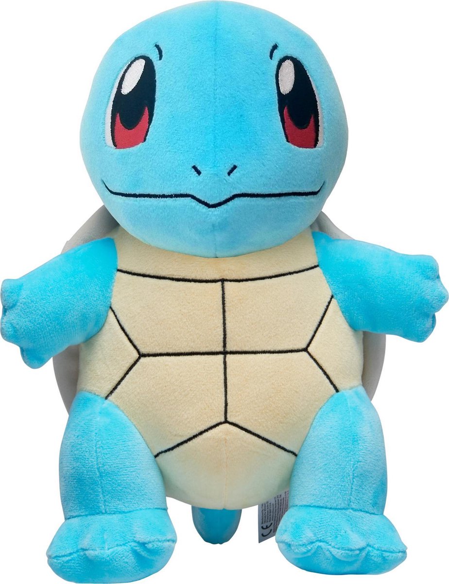 Pokémon knuffel Squirtle junior 30 cm pluche aqua - Blauw