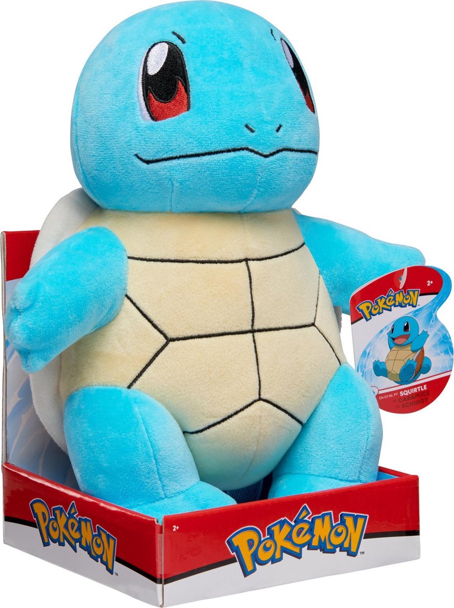 Pokémon knuffel Squirtle junior 30 cm pluche aqua - Blauw