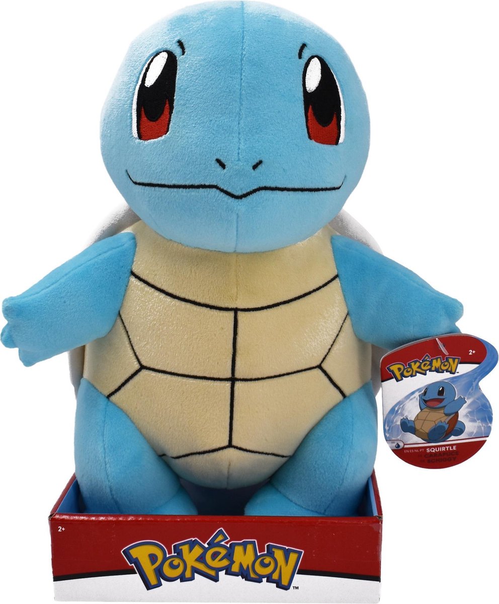 Pokémon knuffel Squirtle junior 30 cm pluche aqua - Blauw