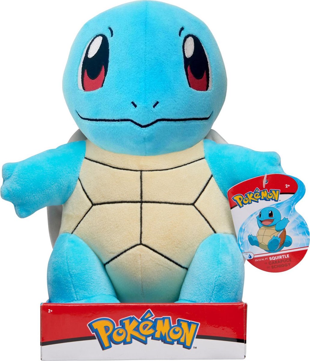Pokémon knuffel Squirtle junior 30 cm pluche aqua - Blauw
