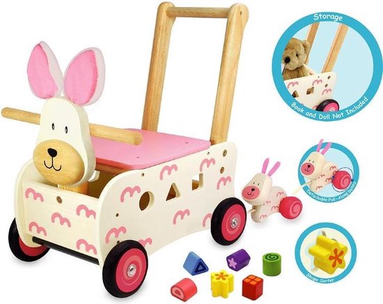 I'm Toy Loop/duwwagen Konijn - - Roze