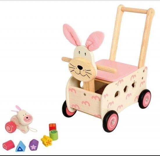 I'm Toy Loop/duwwagen Konijn - - Roze