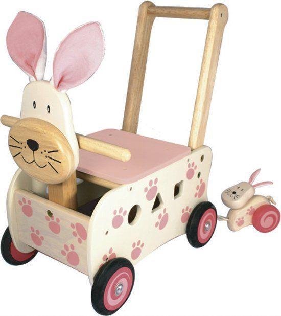 I'm Toy Loop/duwwagen Konijn - - Roze