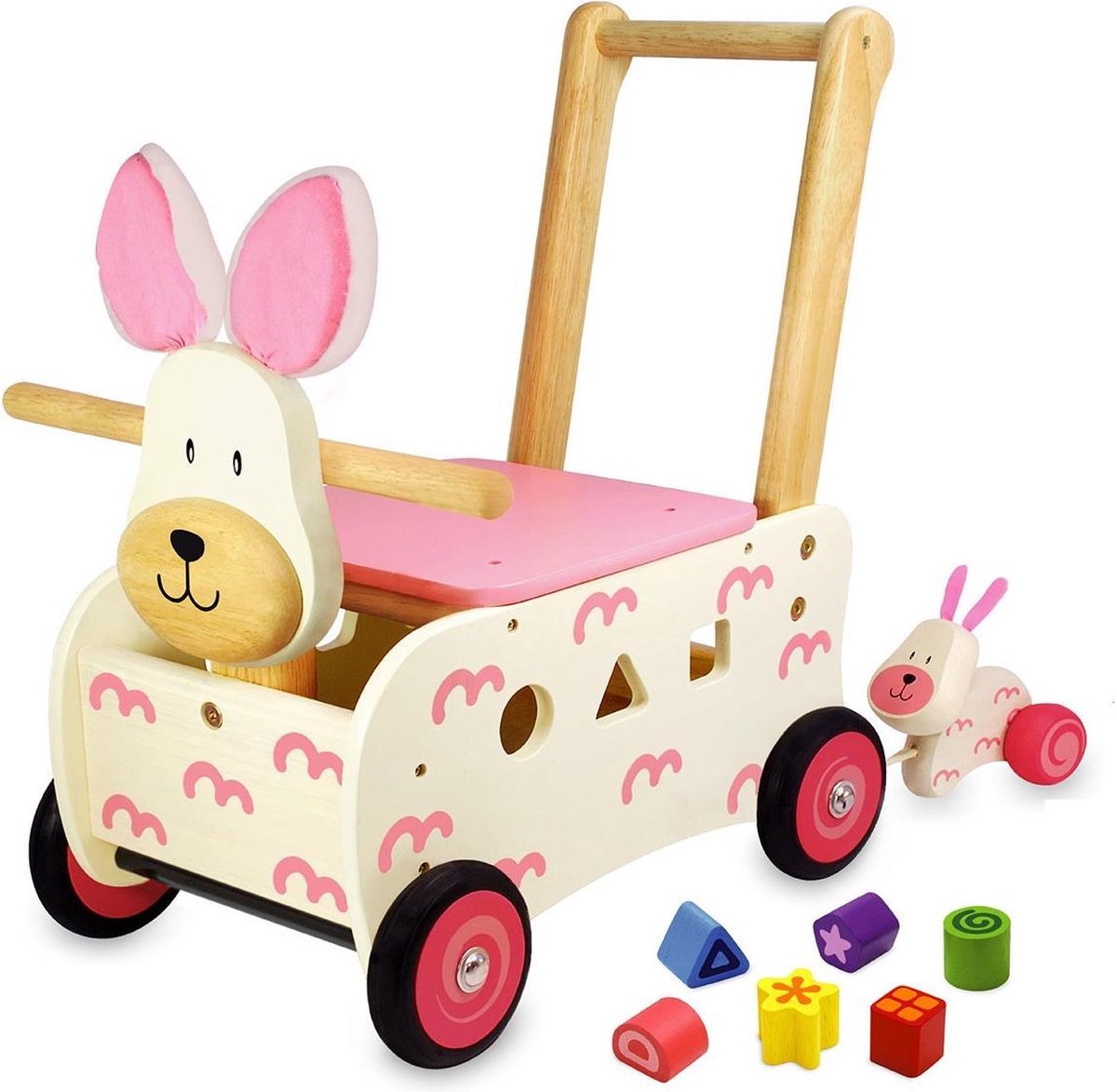 I'm Toy Loop/duwwagen Konijn - - Roze