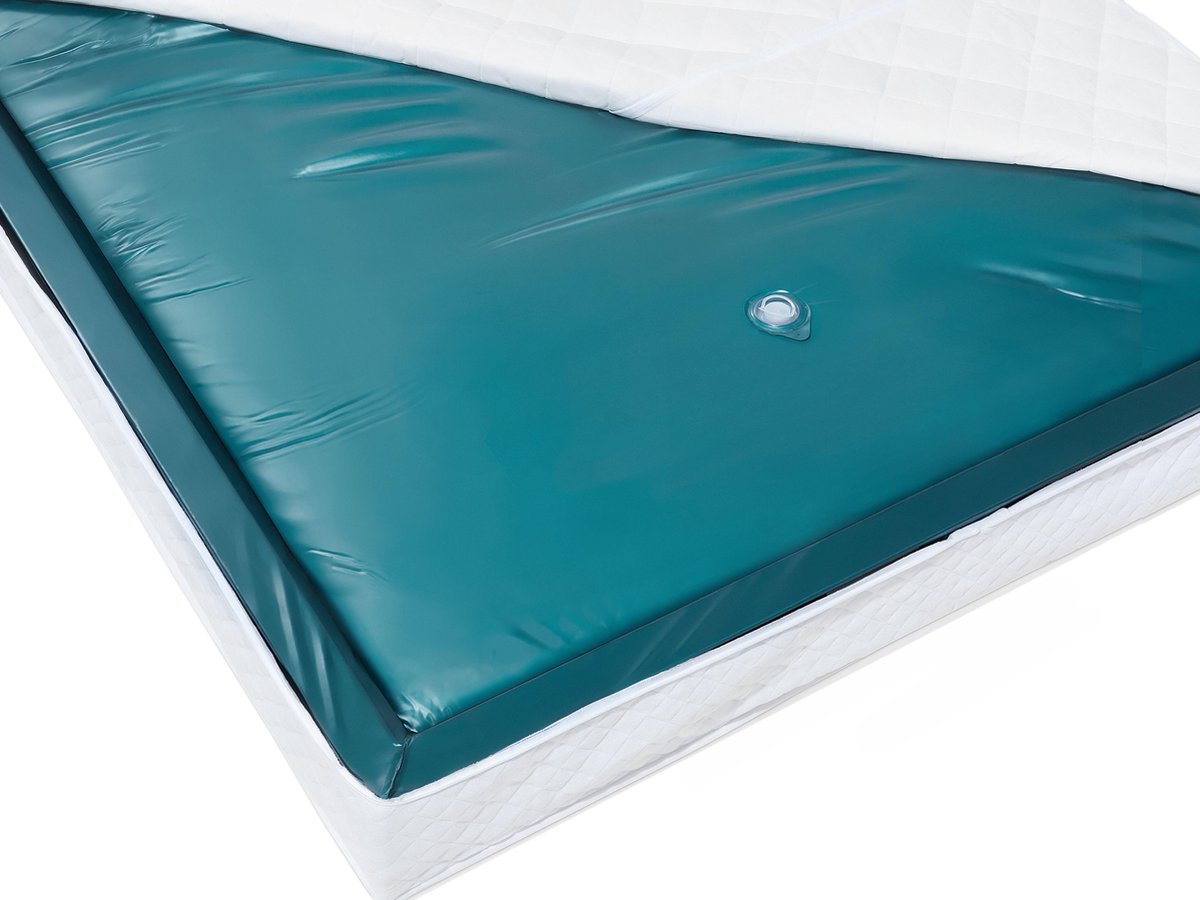 Beliani Mono - Waterbedmatras-blauw-vinyl