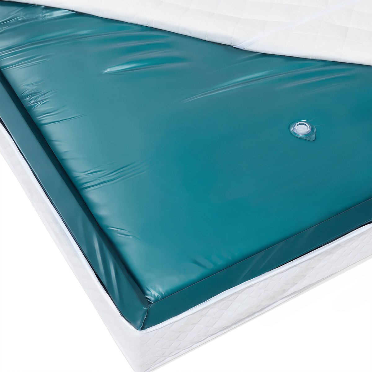 Beliani Mono - Waterbedmatras-blauw-vinyl