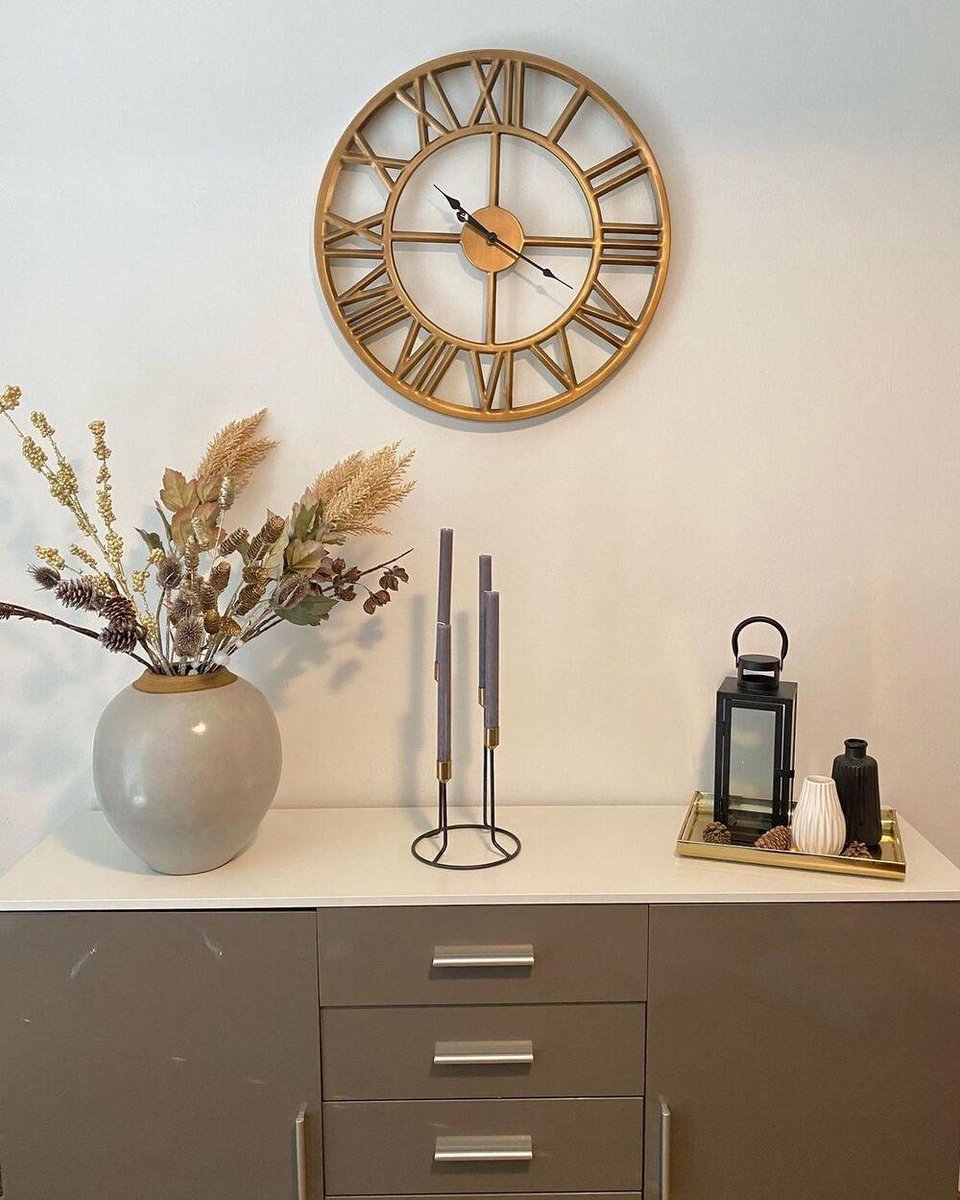 Beliani Nottwil - Wandklok--ijzer - Goud