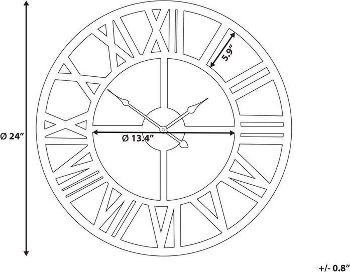 Beliani Nottwil - Wandklok--ijzer - Goud