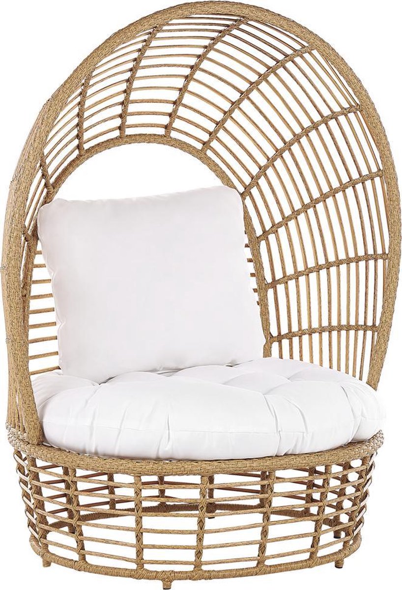 Beliani Lido - Fauteuil-natuurlijk-rotan - Beige