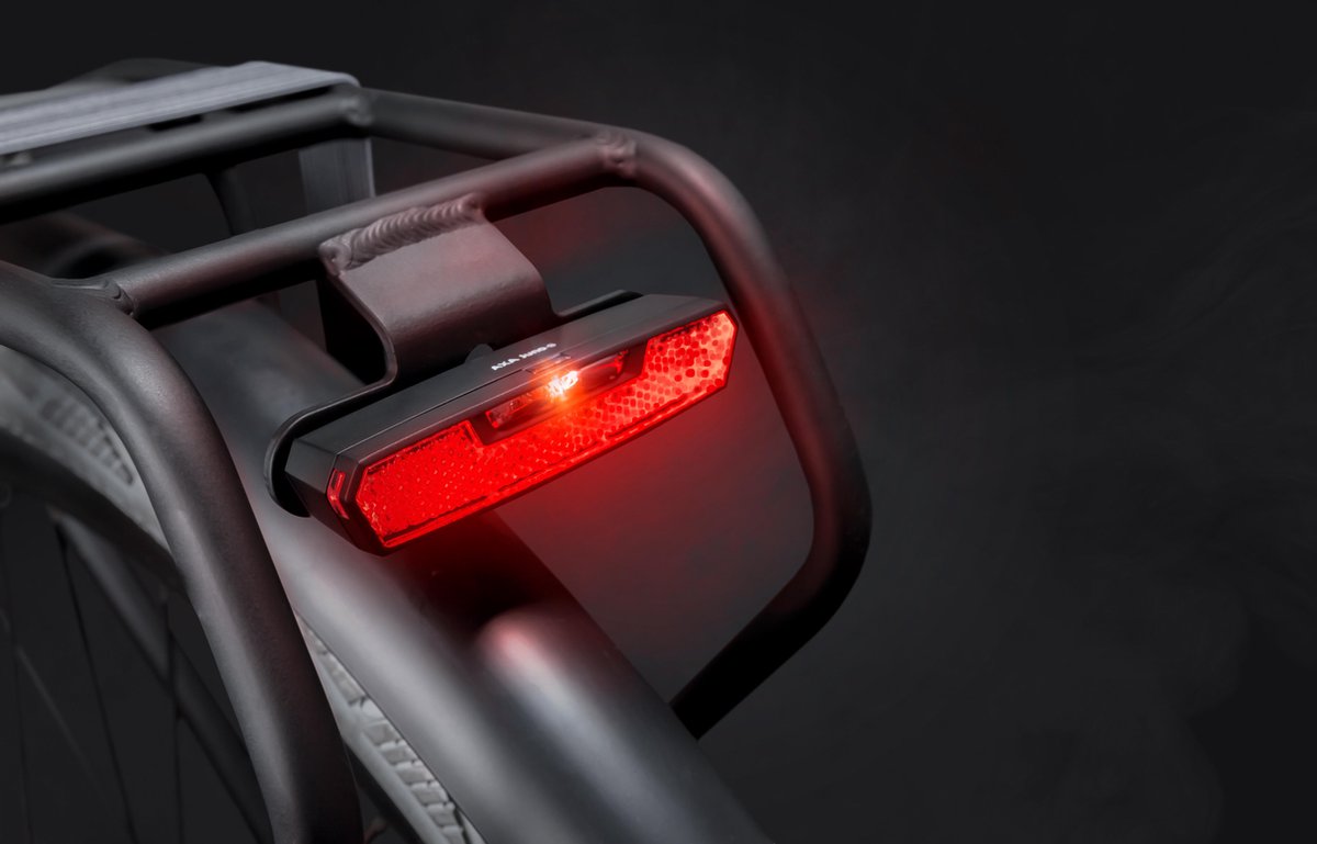 AXA Dragerachterlicht Juno Battery Auto/off - 50 Mm Montage - Rood