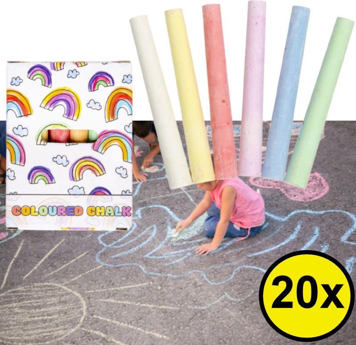 Decopatent ® Uitdeelcadeaus 20 Stuks Kleine 12-delige Regenboog