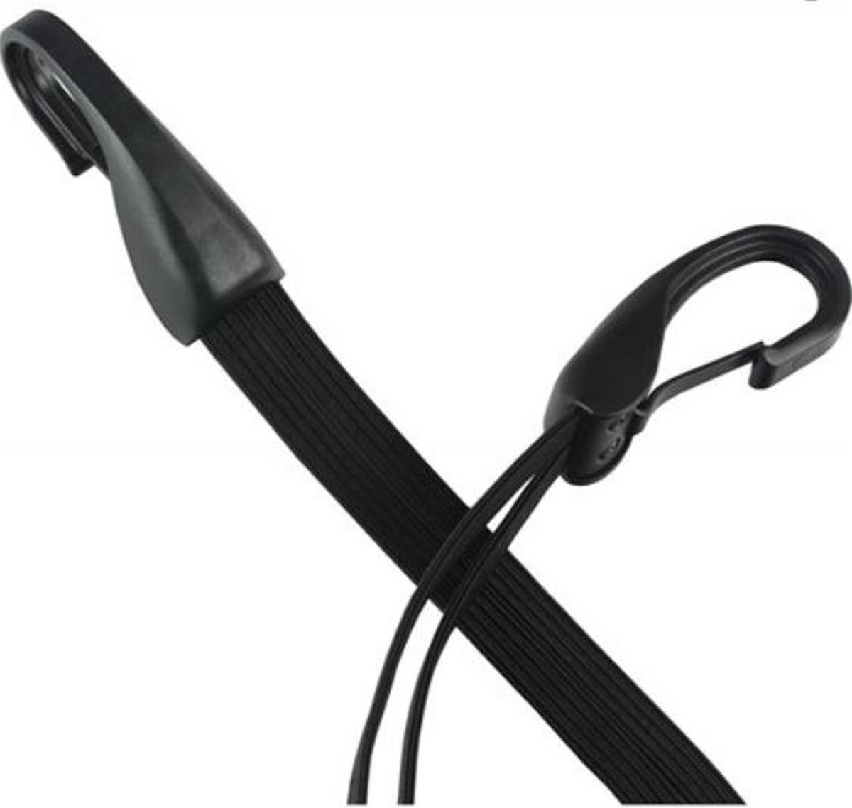 Widek Snelbinder Met Grote Veiligheids Haak En 2 Banden. 57cm - Zwart