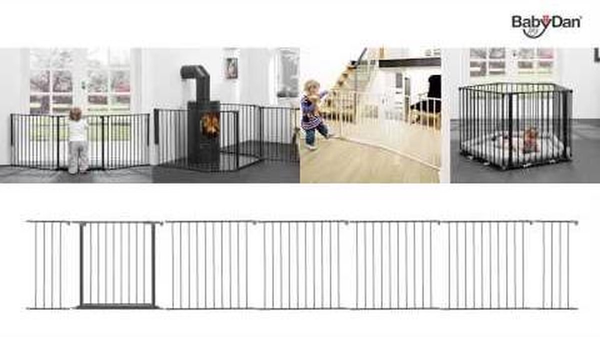 BabyDan Flex L 90-223 Veiligheidshekje - Wit