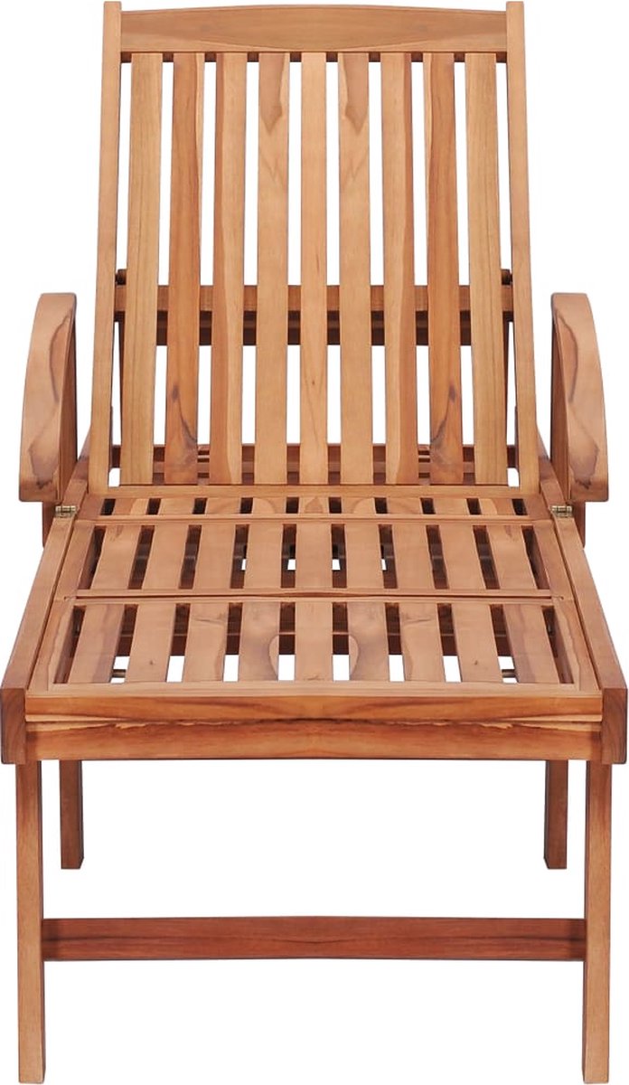 Vidaxl Ligbedden 2 St Met Heldere Kussens Massief Teakhout - Groen