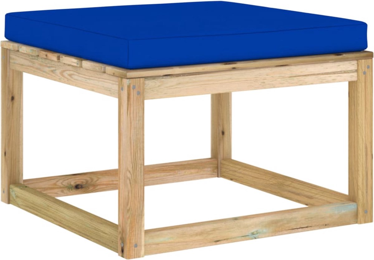 Vidaxl 11-delige Loungeset Met Kussens Geïmpregneerd Grenenhout - Blauw