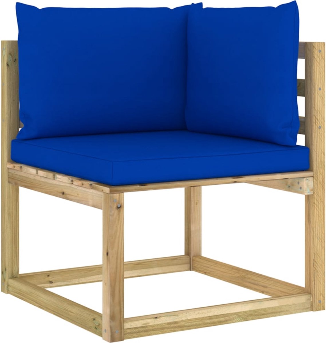 Vidaxl 11-delige Loungeset Met Kussens Geïmpregneerd Grenenhout - Blauw