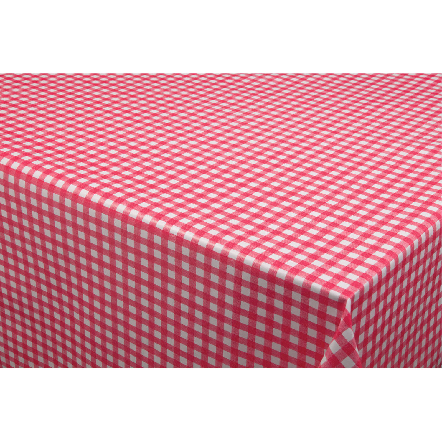 Bellatio Design Tafelzeil/tafelkleed Boeren Ruit/wit 140 X 180 Cm - Tuintafelkleed - Rood