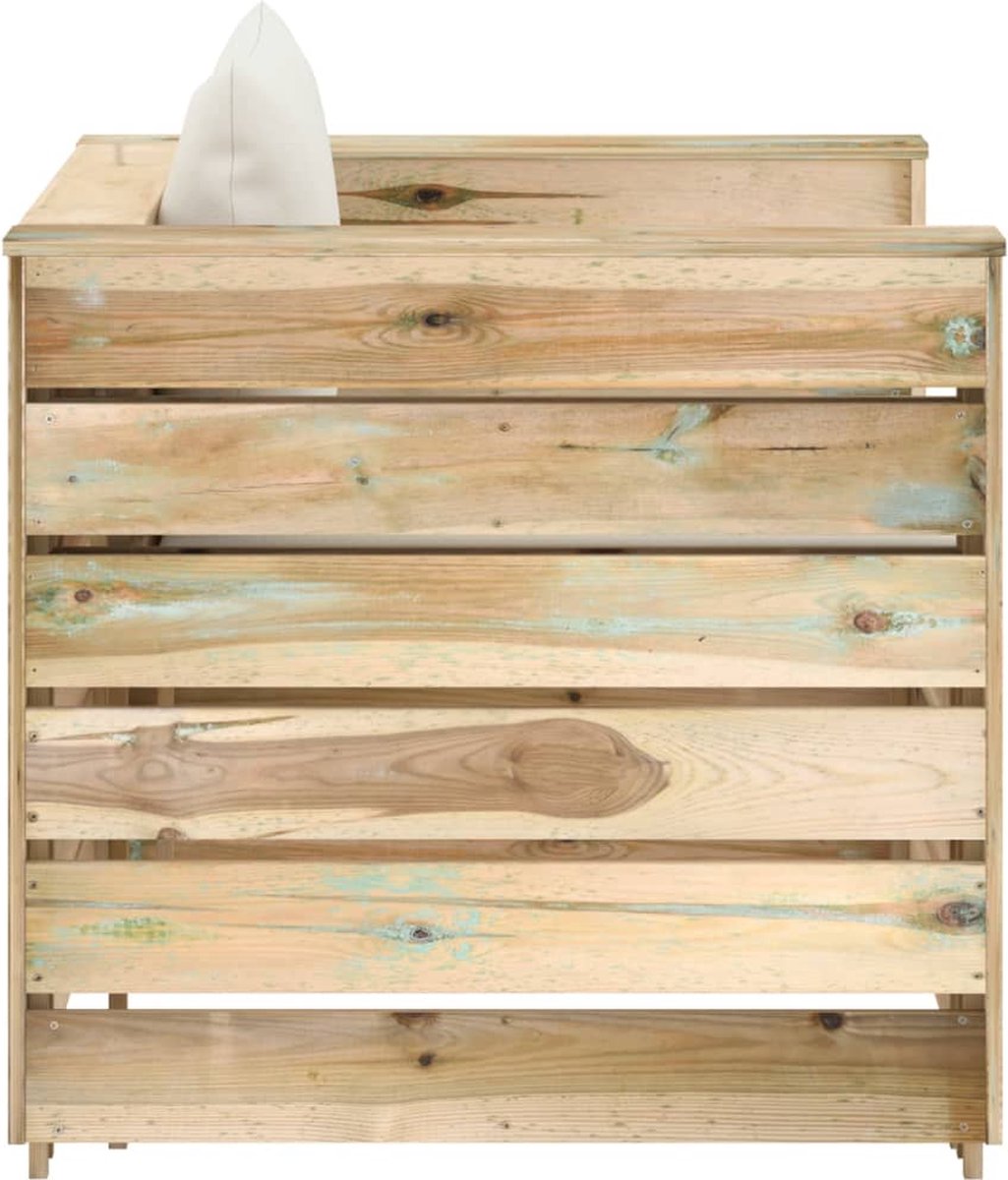 Vidaxl 2-delige Loungeset Met Kussens Geïmpregneerd Hout - Groen