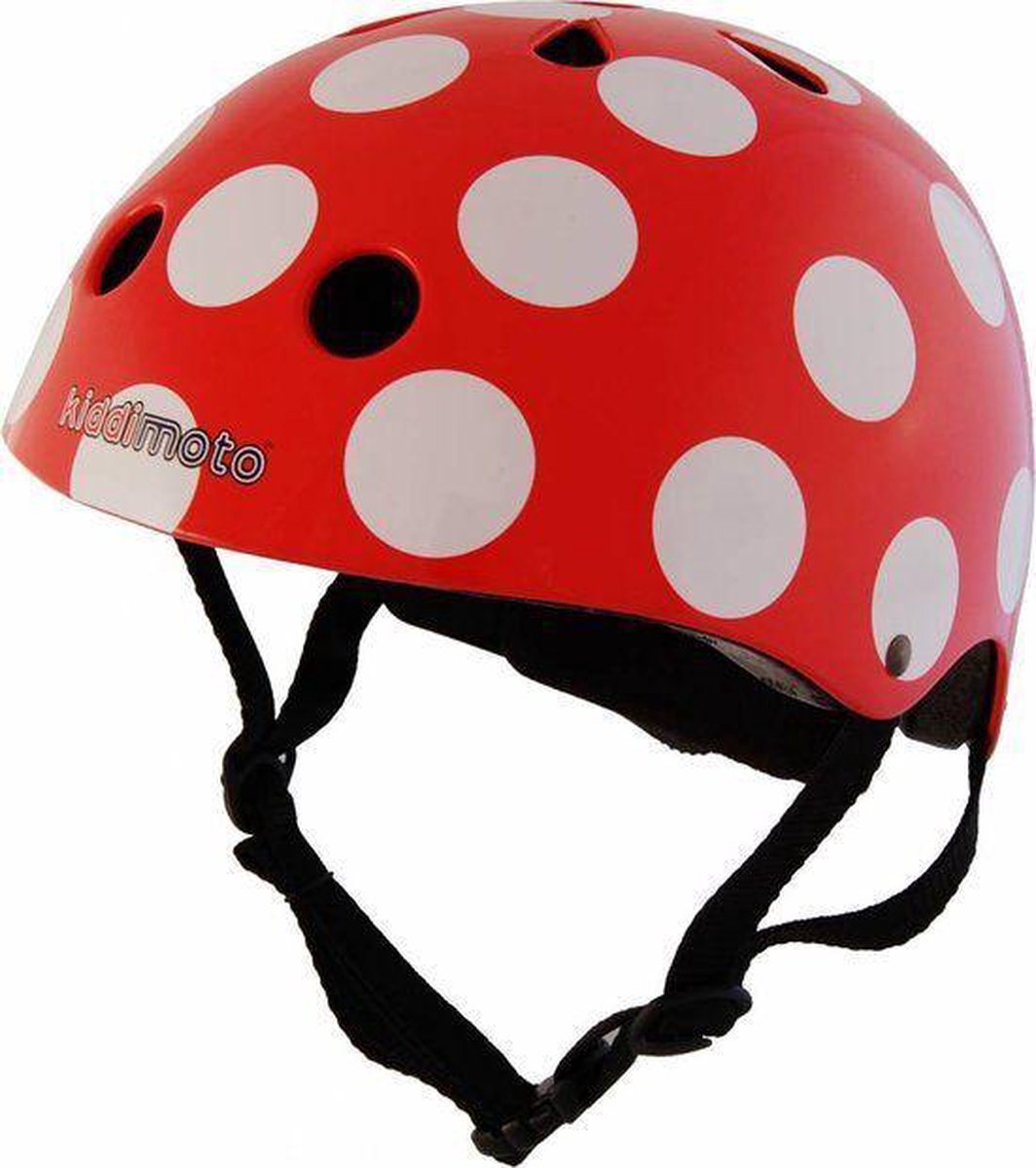 Kiddimoto Red Dotty Kinderhelm - Rood