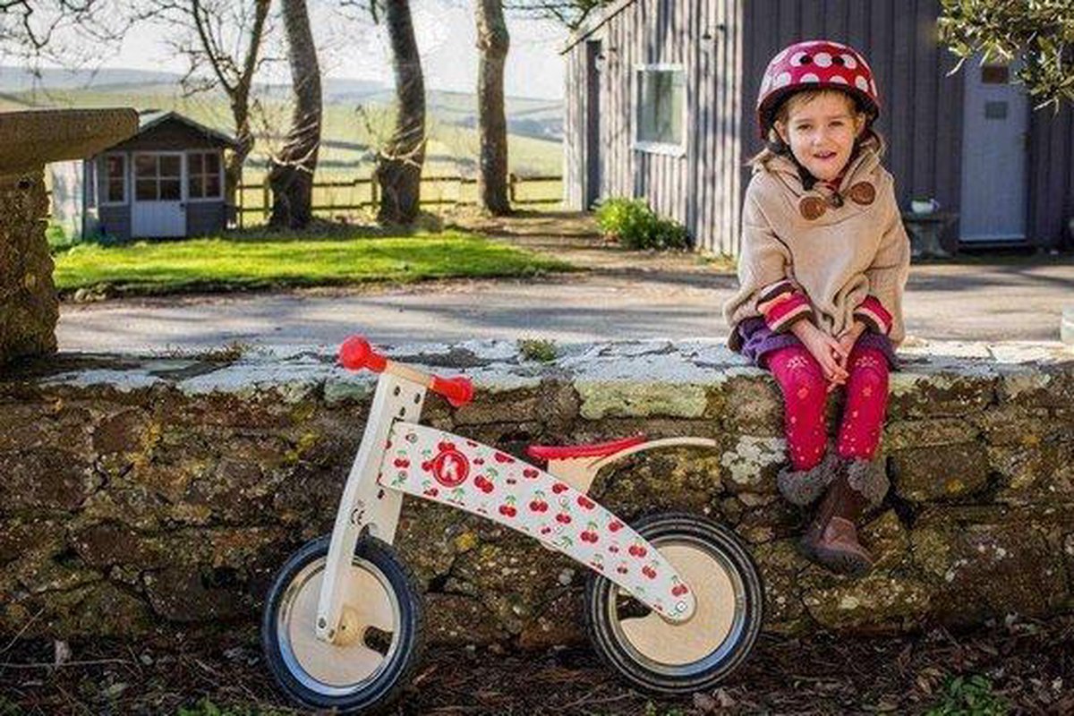 Kiddimoto Red Dotty Kinderhelm - Rood