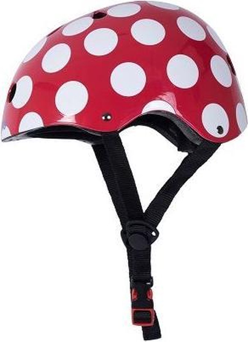 Kiddimoto Red Dotty Kinderhelm - Rood