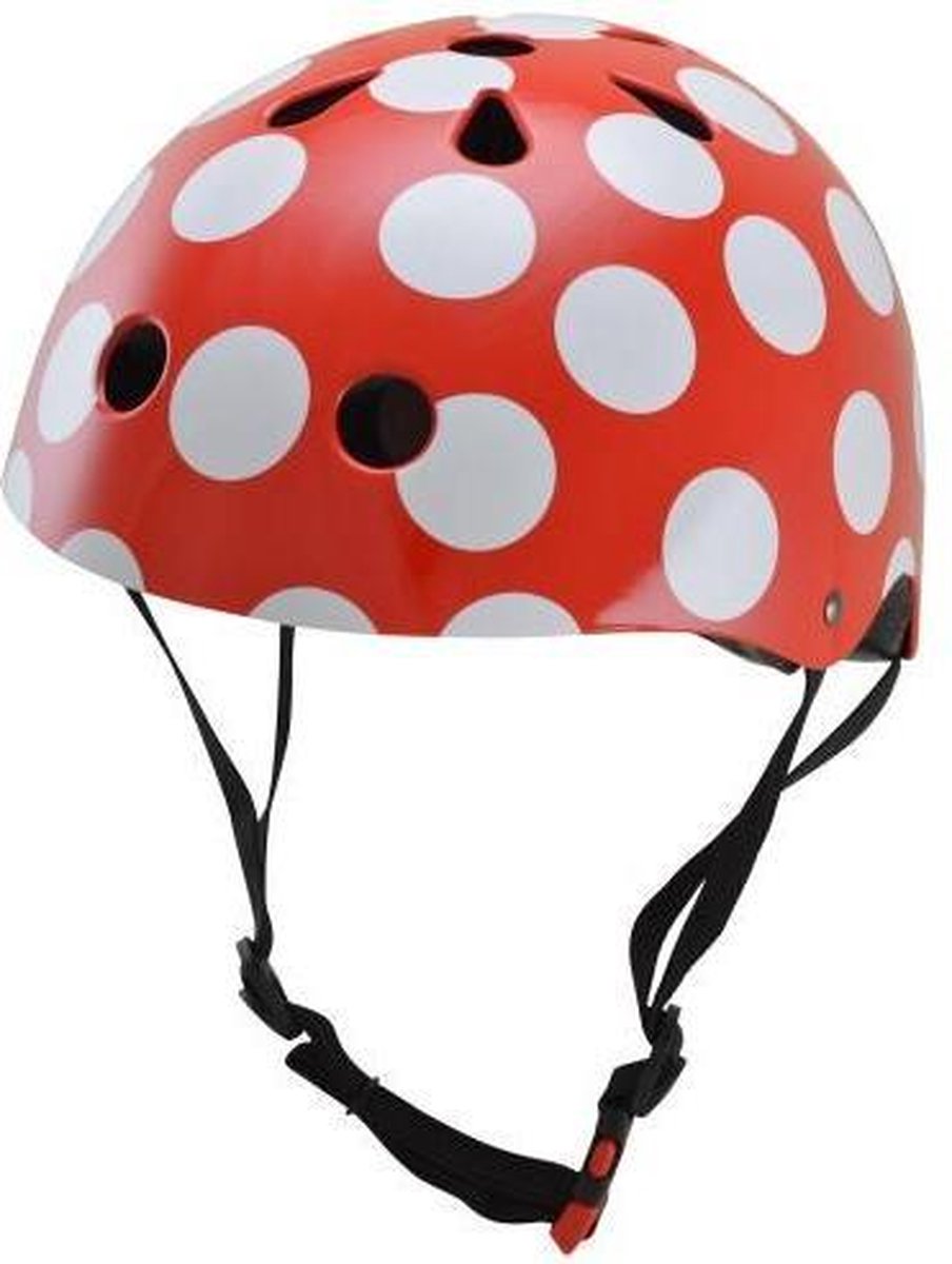 Kiddimoto Red Dotty Kinderhelm - Rood