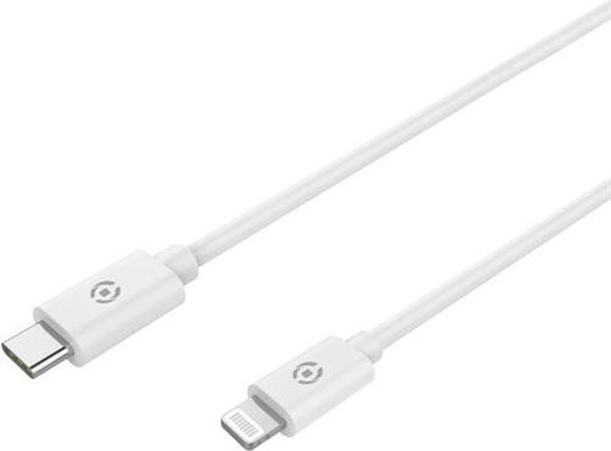 Lightning Naar Type-c Kabel, 1 Meter, - Pvc - Celly - Wit