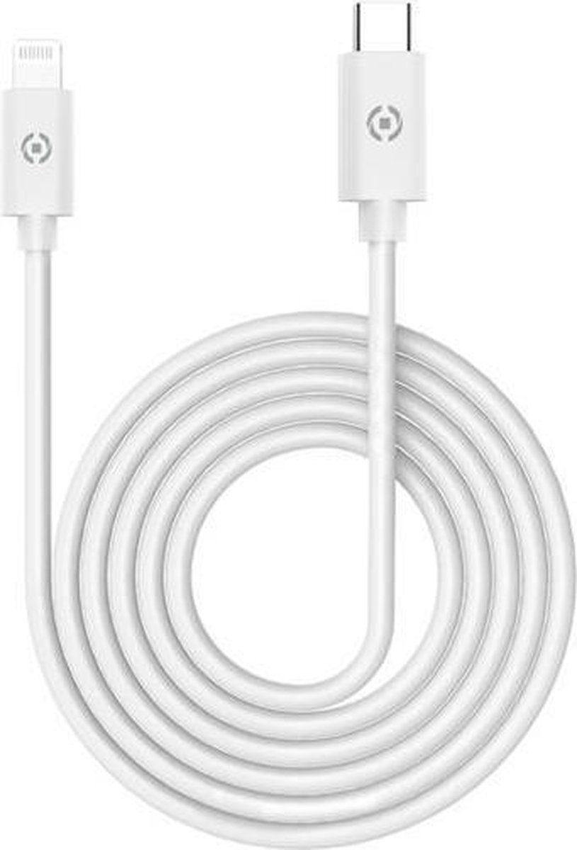 Lightning Naar Type-c Kabel, 1 Meter, - Pvc - Celly - Wit