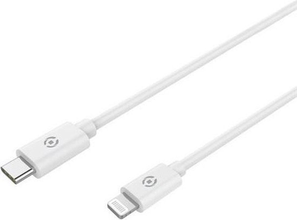 Lightning Naar Type-c Kabel, 1 Meter, - Pvc - Celly - Wit