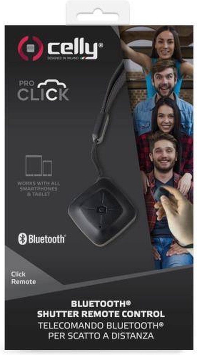 Bluetooth Afstandsbediening, - Kunststof - Celly - Zwart
