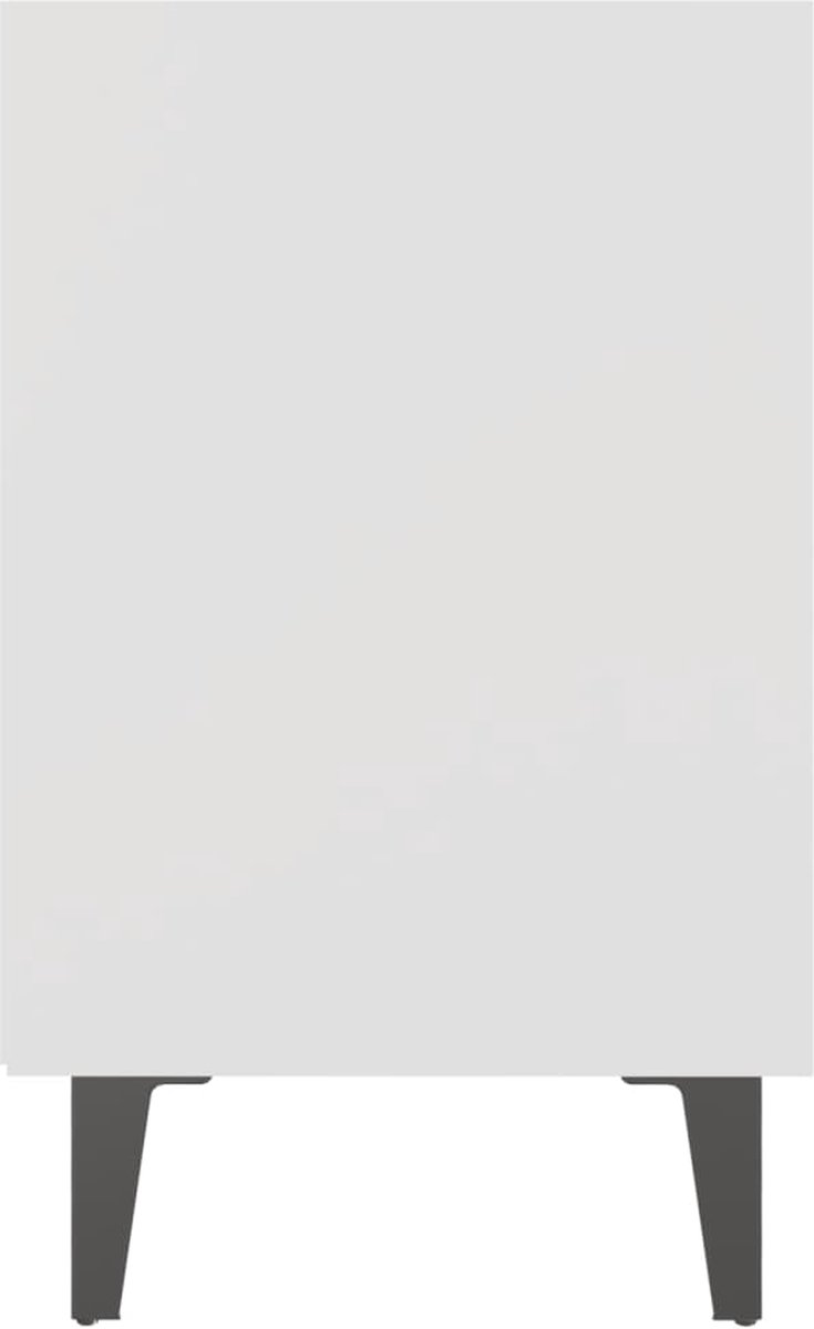 Vidaxl Nachtkastjes 2 St Met Metalen Poten 40x30x50 Cm - Wit