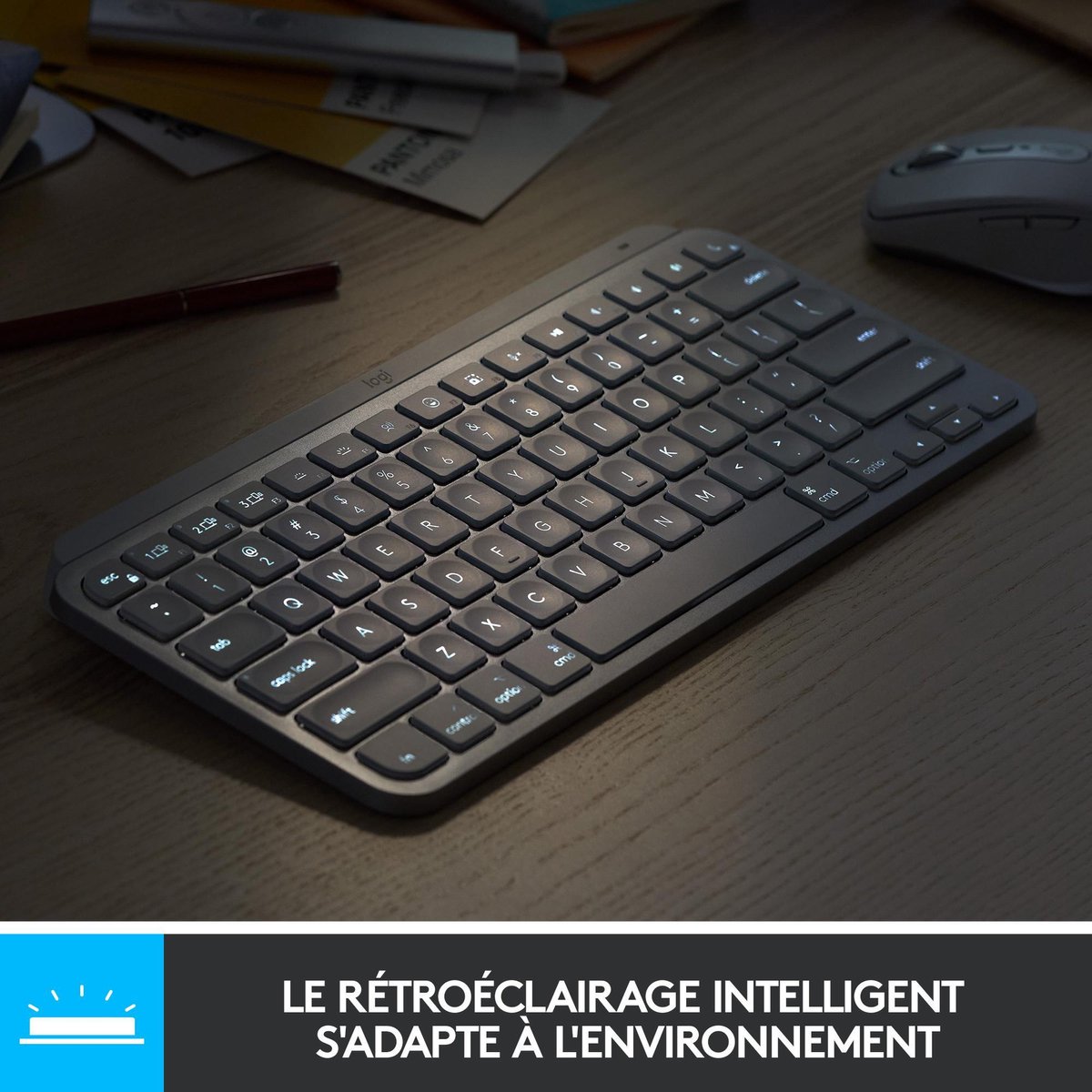 Logitech MX Keys Mini Voor Mac Draadloos Qwerty - Grijs