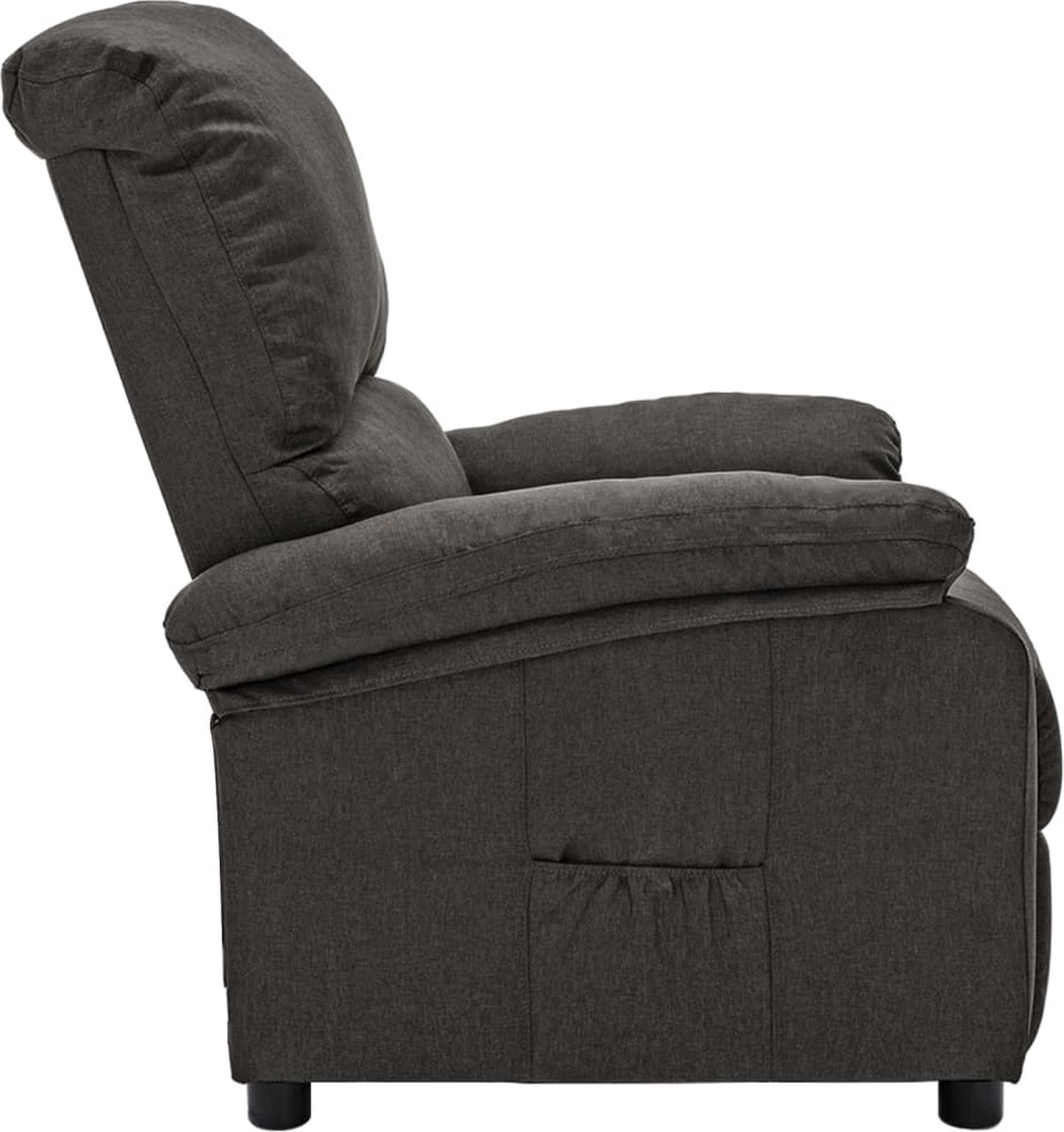 Vidaxl Fauteuil Verstelbaar Stof Donker - Grijs