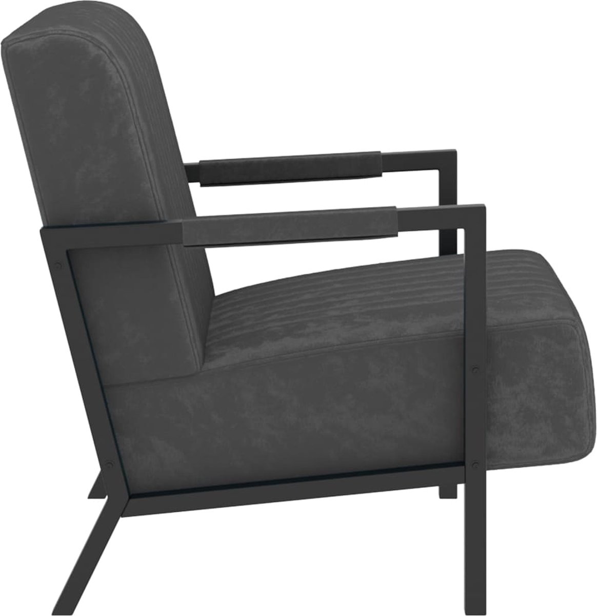 Vidaxl Fauteuil Fluweel Donker - Grijs
