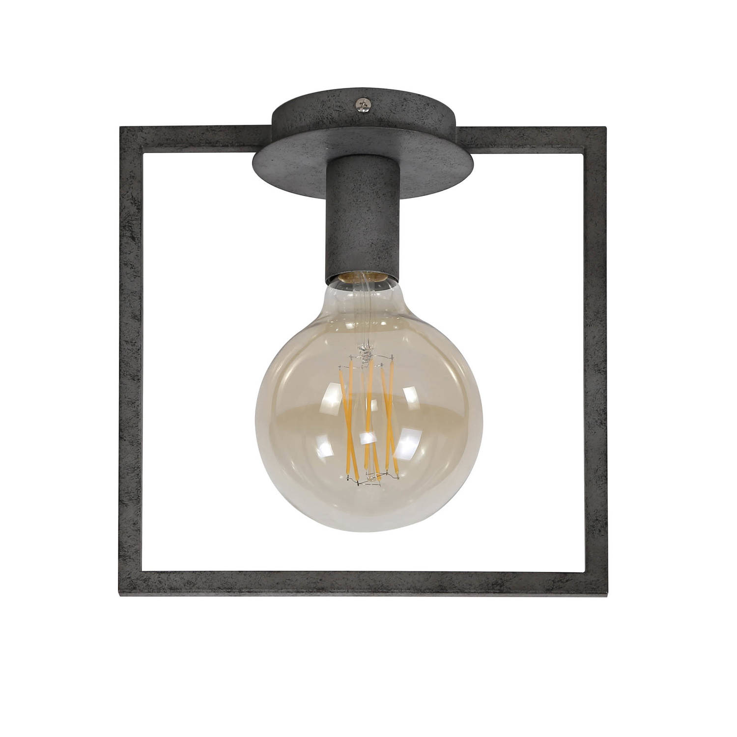 Dimehouse Industriële Plafondlamp Winster 1-lichts Oud Zilver - Grijs