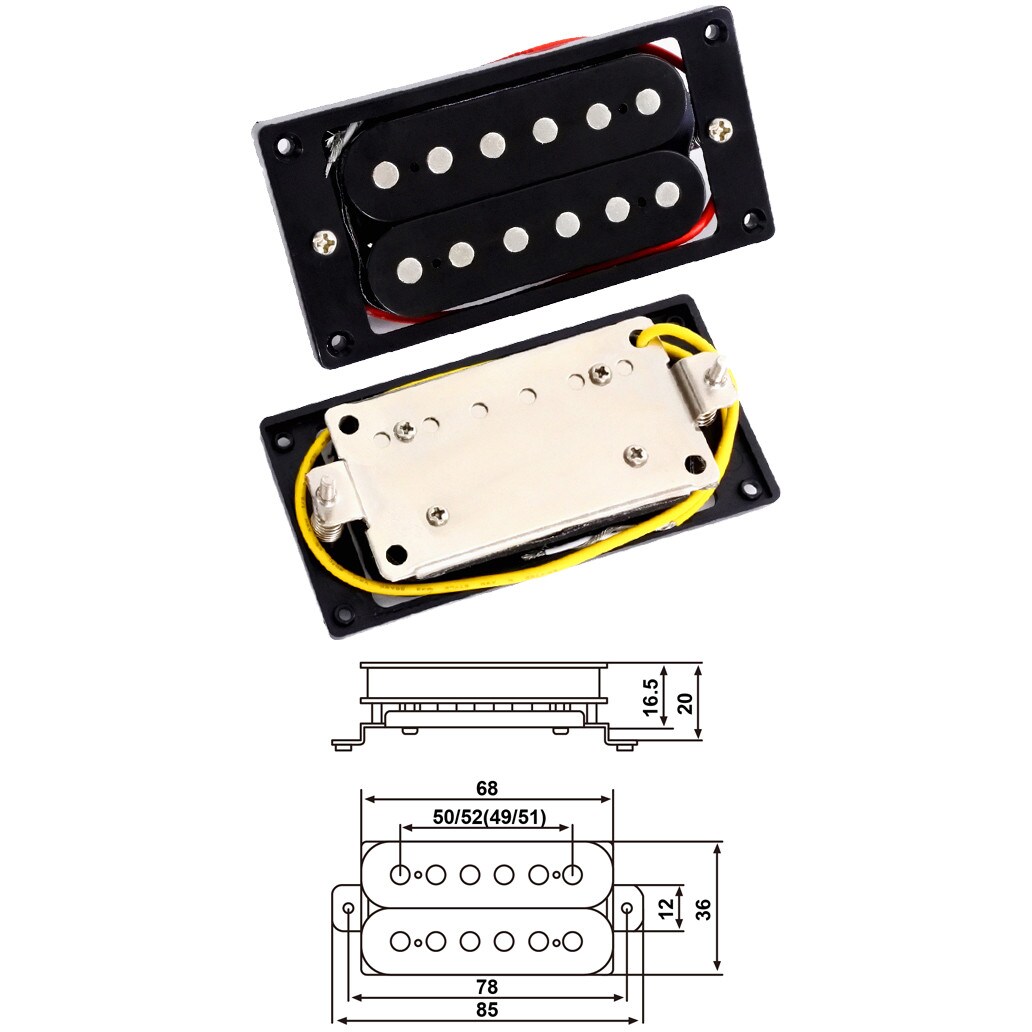 Fazley 10564 humbucker (halspositie) voor elektrische gitaar