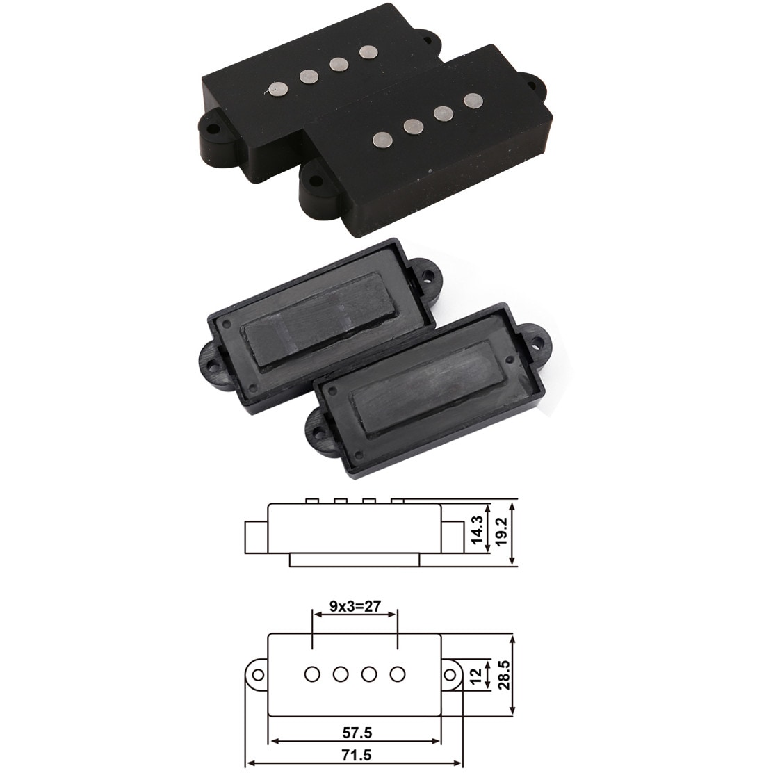 Fazley 10567 spit single-coil voor elektrische basgitaar