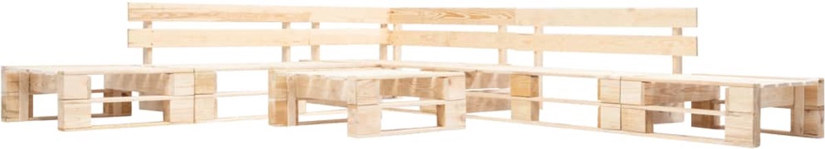 Vidaxl 6-delige Loungeset Pallet Hout Naturel - Marrón